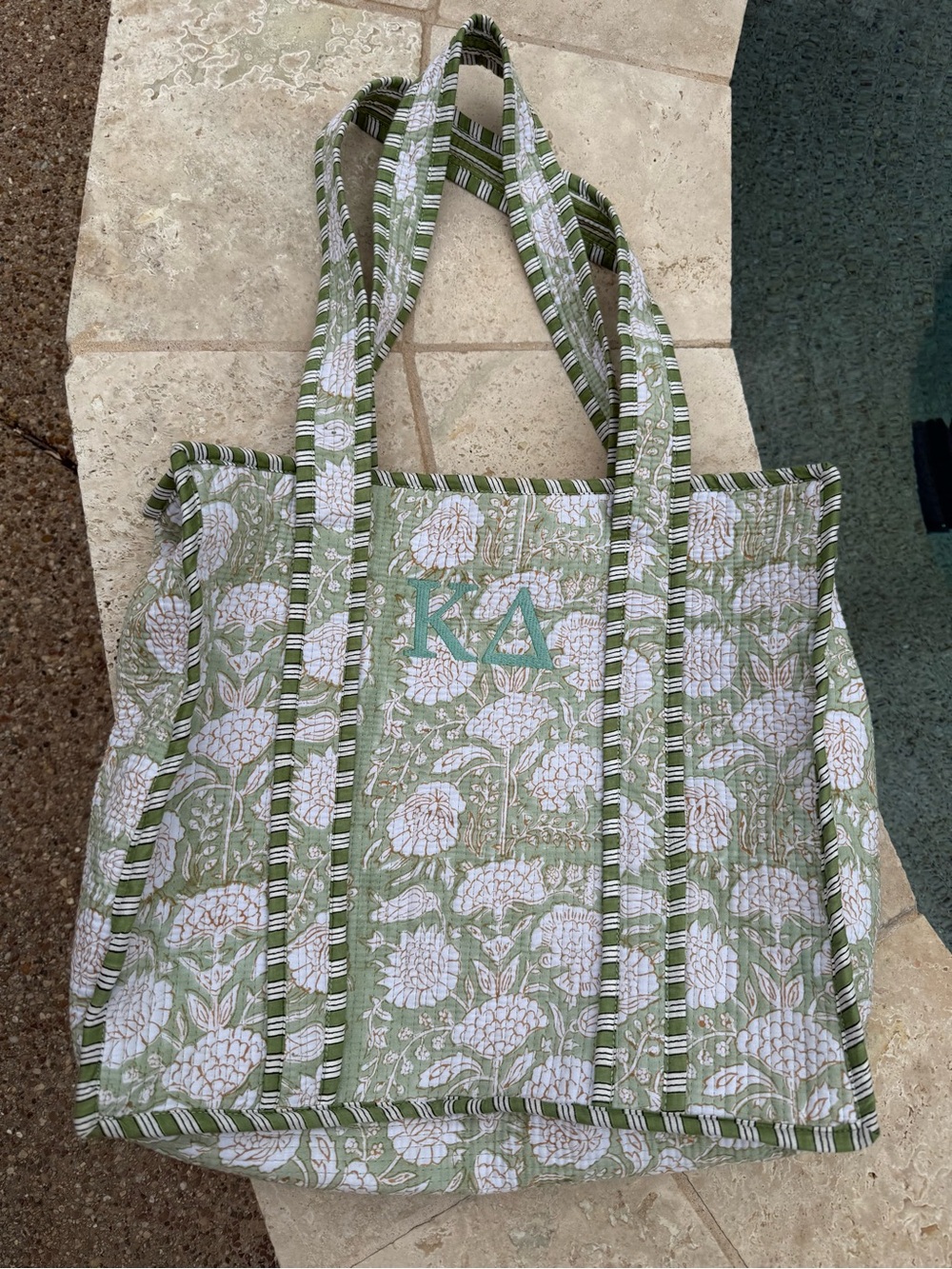 Kappa Delta Floral Tote Bag